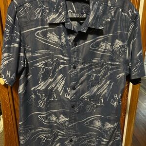 Harley-Davidson Men's Navy Graphic Button Down Shirt